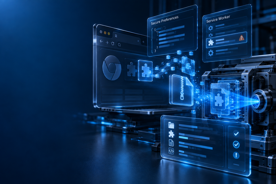 Бесфайловое закрепление в браузерах семейства Chromium: как обнаружить и как не допустить инсталляцию импланта с помощью платформы Рекрипториум